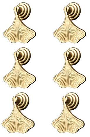 MOROBOR Ginkgo Türgriffe, Blattform, goldfarben, 6 Stück