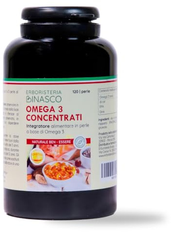 Omega 3 IFOS Certificato, Omega 3 2000mg, Olio di Pesce Puro ad Alto Dosaggio 1200mg EPA e 600mg DHA per dose giornaliera, Fonte di Acidi Grassi Essenziali Omega 3, Fish Oil, Integratore Omega 3