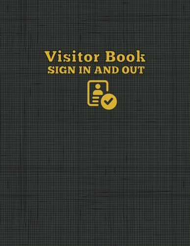 Visitor Book Sign In and Out: Visitor Register Log Book for Recording Visitor Activity in the Business Workplace | Great for Front Desk Security ... & More | Professional Business Series