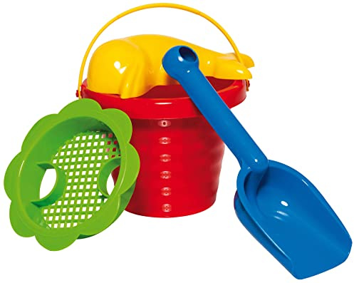 DOHÁNY Sandspielzeug Set Schaufel Eimer Förmchen Sieb Kinder Eimergarnitur 4-TLG.