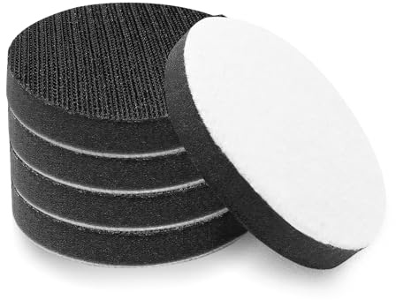 Kyuionty 5 Pack 3 Inch Hook and Loop Soft Sponge Cushion Buffer Pad, Foam Sponge Buffer Backing Pad Soft Density Interface Pad for Polishing and Buffing