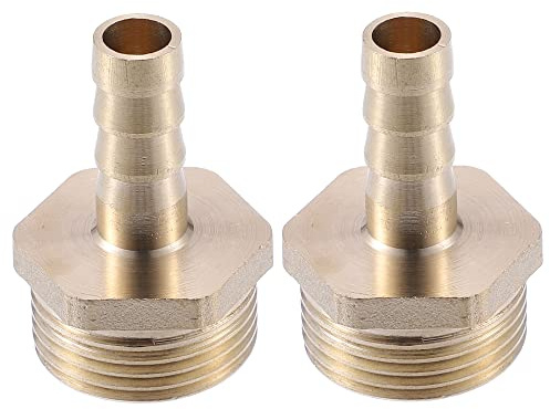 A ABSOPRO 2 Pcs Raccord Cannelé 3/4 BSP Mâle Laiton 10mm pour Moto Auto