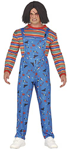FIESTAS GUIRCA Disfraz de Muñeca Asesina - Juguete de Terror Disfraz Halloween Hombre Talla 52-54 L