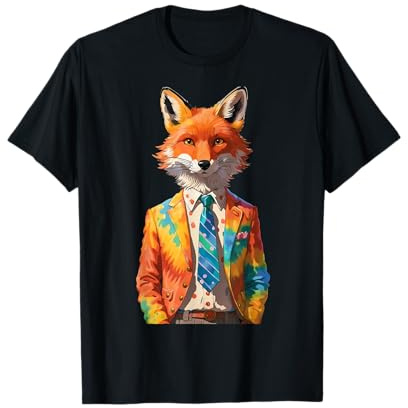 Mr. Fox in a tie dye suit T-Shirt