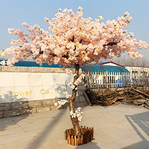 SCHAAN Künstlicher Kirschblütenbaum, Kirschblüten-Dekor, japanischer Kirschblütenbaum, künstlicher Kirschblüten-Kunstbaum, handgefertigter Hellrosa Baum für Heimdekoration, 1,8 x 1,2 m/5,9 x 3,9 Fuß