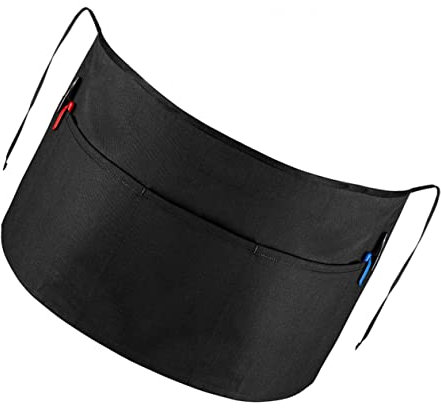 LIFKOME Kochschürze Mit Taschen Halbschürze Für Erwachsene Verstellbare Taillenschürze Aus Strapazierfähigem Baumwoll-mix Für Küche Restaurant Und Garten Schwarz