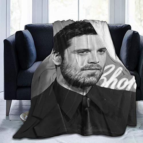 Suehome Sebastian Stan Bucky Barnes Weiche und bequeme warme Fleecedecke für Sofa, Bett, Büro, Kniepolster, Bett, Auto, Camping, Couch, gemütliche Plüsch-Überwurfdecken