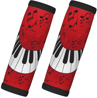 Gepäckgrifftasche mit Musiknoten, Gepäckgriff, Handschuhen, für Gepäckkoffer und Reisekoffer