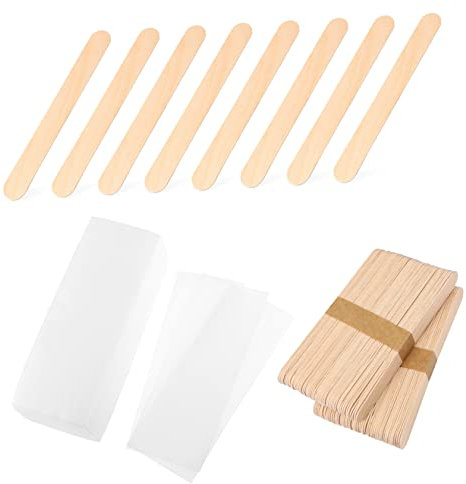 Baluue 200 Stück Wachsstreifen-sticks Zur Haarentfernung Im Gesicht Heißwachsstreifen Holzapplikatoren
