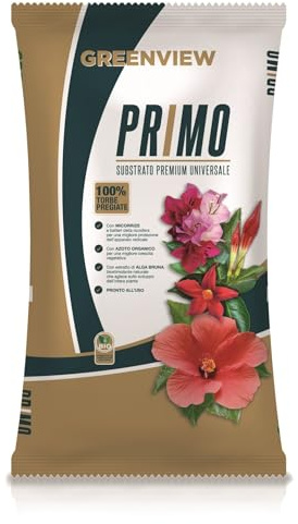Greenview PRIMO 10 litri Terriccio Universale di alta Qualità Linea Garden, Substrato ad alta Aerazione e Drenaggio, massimo assorbimento nutritivo