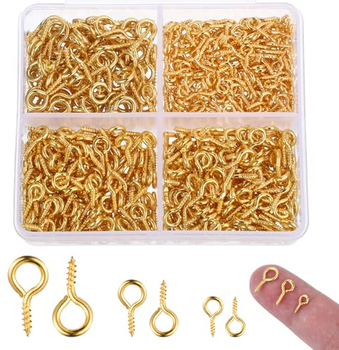 600 Stück Ösenschrauben Edelstahl Klein 6mm Gold Eye Screw Schraubhaken Ringschraube Ösenschraube Kleine Ösenschrauben Mit Holzgewinde Für Diy Art Crafts Schmuckherstellung Gold 4/5/6 MM