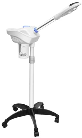 750W Vaporizzatore Viso con Ozono Vaporizzatore Facciale 860ml Serbatoio dell'acqua Vaporizzatore Viso Professionale Vapore Viso Pulizia 360° Angolo di Rotazione Ugello