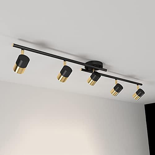 Adjustable Fixed Track Lighting Kit Modern Surface Mounted Spotlight Accent Lamp, Living Room Corridor Wall/ceiling Swivel Spotlights, GU10 Gallery Picture Lighting
