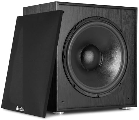 Audizio SHFS15B Subwoofer Aktiv 15 Zoll – 500 Watt Aktiver Subwoofer für Heimkino & HiFi – Kraftvolle Bass Box & Tieftöner bis 20Hz – Active Sub mit Verstärker, Auto. On/Off-Funktion & Crossover