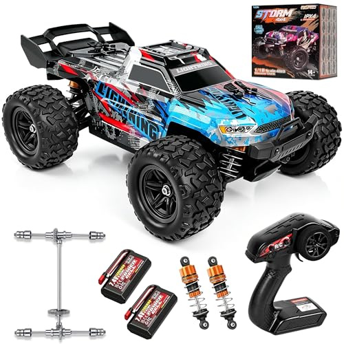 BAZADER Ferngesteuertes Auto Erwachsene &Jungen - 1:18 4WD All-Terrain RC Auto 40 km/h -2.4GHz Offroad RC Car mit Metallgetriebe und 2 wiederaufladbaren 1300 mAh Akkus Spielzeug Geschenk ab 10 Jahre