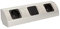 Vorex Enchufe Esquinero Doble de Aluminio Plástico con 2 Enchufes Schuko y Interruptor, Silver, Ideal para Cocina, Baño, Salón y Muebles