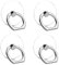 PLABBDPL 4 pcs anneaux de support transparents pour téléphone portable - Rotation à 360° - Compatible avec différents téléphones portables