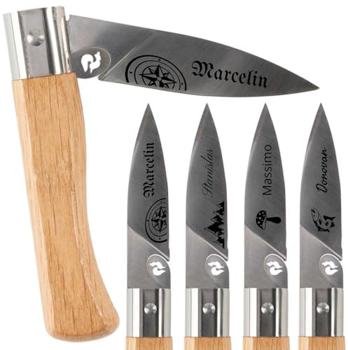 Ocadeau Klappmesser aus Eiche – Individuelle Gravur, Männergeschenk
