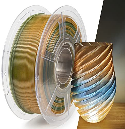iSANMATE Transparent Gradient PETG Filament 1,75mm, Mehrfarbiges 3D Drucker Klarer Filament 1KG/2.2lb Spule, Clear PETG Blau Orange
