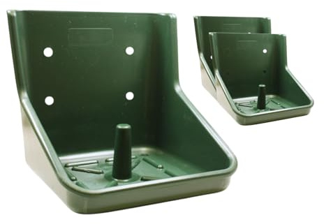 ERPINA® 3er Pack Lecksteinhalter Pferd grün - für 10 kg Lecksteine ohne scharfe Kanten - stabiler Salzsteinhalter bruchsicher aus Kunststoff für Pferde, Rinder, Wild - für Hof & Stall