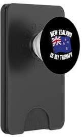 New Zealand Is My Therapy Flag Pride Travel PopSockets PopWallet for MagSafe