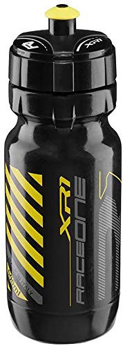Raceone, Borracce per bicicletta Unisex adulto, Nero/Giallo, Unica
