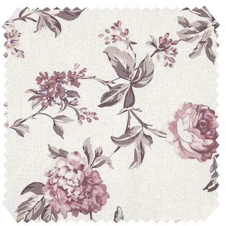 novely® HANAU ROSEN - Dekostoff mit Rosen-Print - Robuster Möbelstoff - Pflegeleichte Meterware 1lfm | Farbe: 17 Rosa