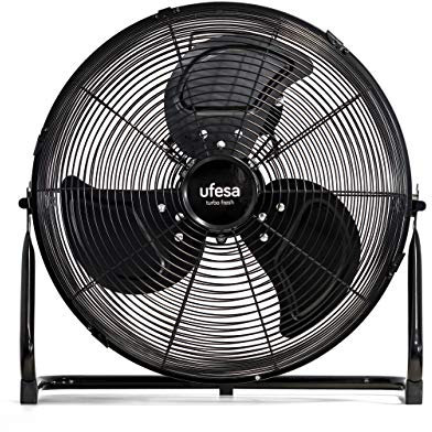 Ufesa FF0350 Ventilateur de Sol, 70W, 3 Vitesses, Minuterie, 35cm de Diamètre, 3 Pales, Inclination Réglable