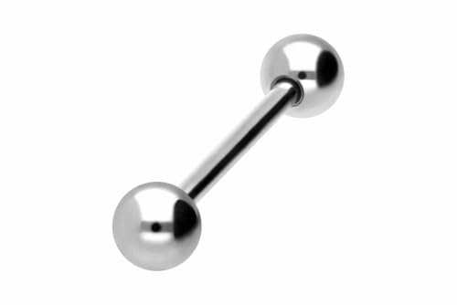 PIERCINGLINE bilanciere in titanio | 2 palline | Piercing asta lingua seno intimo orecchio | Taglie e scelta del colore