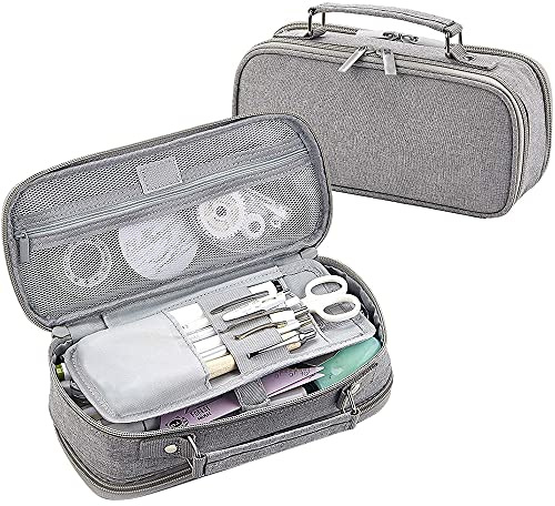 EULANT Federtasche Teenager Mädchen,Federmäppchen Groß mit 3 Fächer,Mäppchen Jungen Etui Schule Federpenal Pencil Case für Schule & Büro,Grau