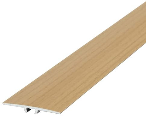 Dalsys 90cm Profilé de Transition Plat 35mm à Visser Aluminium Anodisé Hêtre
