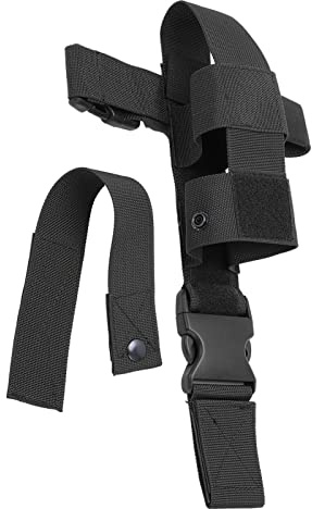 Oberschenkelholster, winddichtes Drop-Bein-Holster mit Haken und Schlaufe zum Wandern(Schwarz)