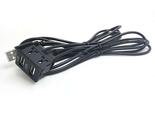 Câble USB encastré pour tableau de bord de voiture, panneau de 100 cm, double câble d'extension USB pour voiture, moto