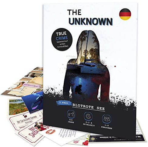 THE UNKNOWN Krimispiel: Blutrote See | Spannende Krimi Spiele für Erwachsene für 1-6 Personen | Mordfall lösen Spiel für Zuhause ab 14 Jahren