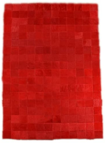 Kuhfelle Online & Nomad KUHFELL Teppich Patchwork FELLTEPPICH AUS ECHTEM KUHFELL RINERFELL IN VERSCHIEDENEN GRÖßEN (rot, 100 x 150 cm)