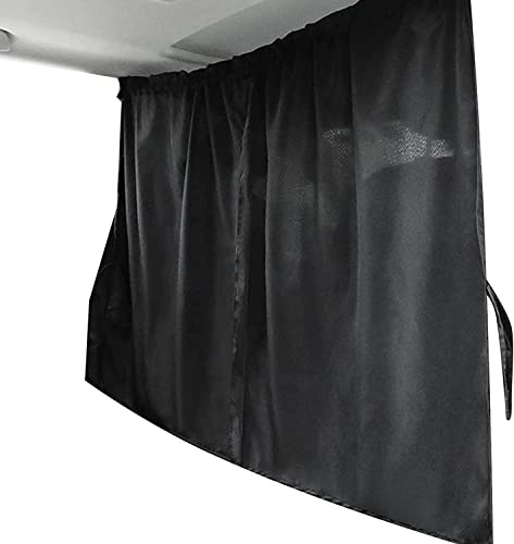 Auto-Trennwand, Sichtschutz, 190 x 120 cm, groß, Auto-Sonnenschutz, Schwarz, Vordersitz-Trennwand, Seitenfenster, Sonnenschutz für T5, T6, Wohnmobil, Camping