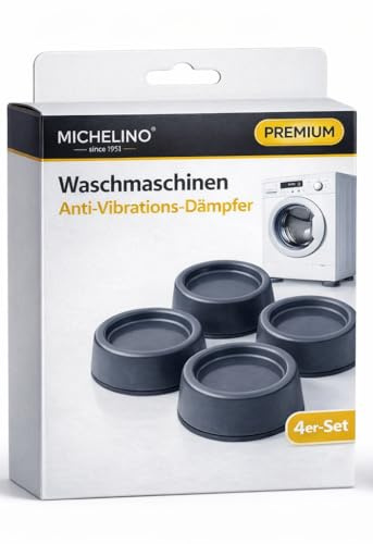 Posten Anker Set of 4 Vibration Damper Washing Machine, Anti-Vibration Washing Machine, Vibration Damper for All Standard Washing Machines, Underlay, Sound Protection, Non-Slip Underlay