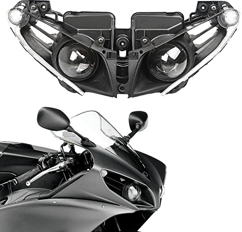 STLPRO Motorcycle Headlight Headlamp Assembly Fit For Yamaha 2012 2013 2014 YZF1000 R1 12 13 14 YZF-R1 Motorbike ABS Plastic Headlight Front Head Lamp