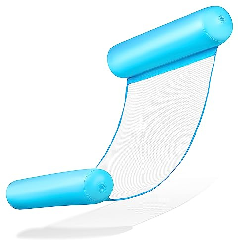 Balinco aufblasbare Hängematte Erwachsene, Wasserspielzeug Kinder, Luftmatratze Wasser, Wassermatratze, Relaxmatte, Wasserhängematte, Poolparty (Hellblau)