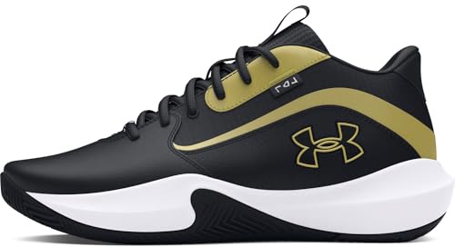 Under Armour Unisex barn Ua Lockdown 7 basketsko, Svart svart metalliskt guld, 6 UK