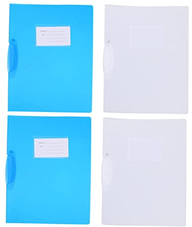 MAGICLULU 4 Stück Mappe Ordner Aktenhüllen aus Kunststoff Binder-Beutel mit losen Blättern langlebige Berichtshefter Drehbinder praktische Berichtshefter Spurstange Aktenhalter a4 Plastik