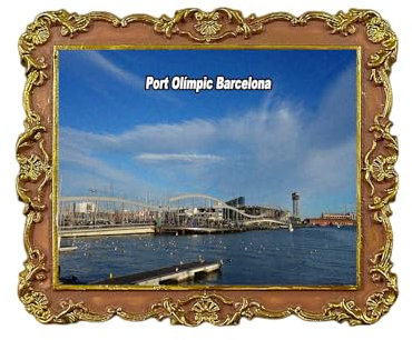 Port Olímpic Barcelona Spanien Kühlschrankmagnet 3D Reise Souvenir Kühlschrank Dekoration Magnetischer Aufkleber Craft Collection