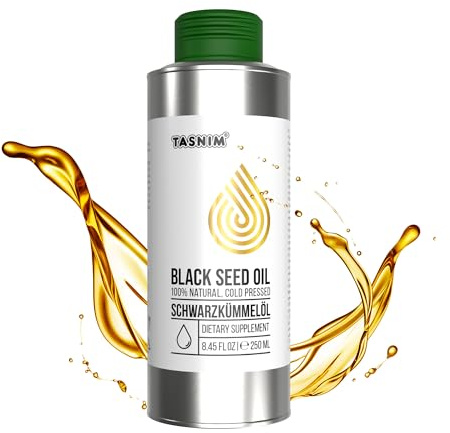 Schwarzkümmelöl Kaltgepresst 250ml, Ungefiltert, Hochwertig, Naturrein Ohne Zusatzstoffe, Äthiopisches Nigella Sativa Öl mit Hohem Thymoquinon, Mühlenfrisch, Vegan