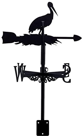 ZAANU Girouette en Fonte Coq Poussin girouette avec Support de Toit, girouette soufflée au Vent Toit Volant décorations en métal de Jardin pour extérieur Montage de Ferme décoration de c