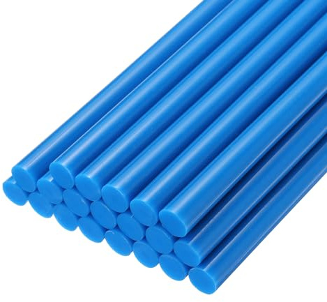 QUARKZMAN Barras de Pegamento Termofusible 200 mm de Largo x 7 mm de Diámetro para Pistola de Pegamento Caliente Perfectas para Manualidades Y Sellado Azul Pavo Real 20 Piezas