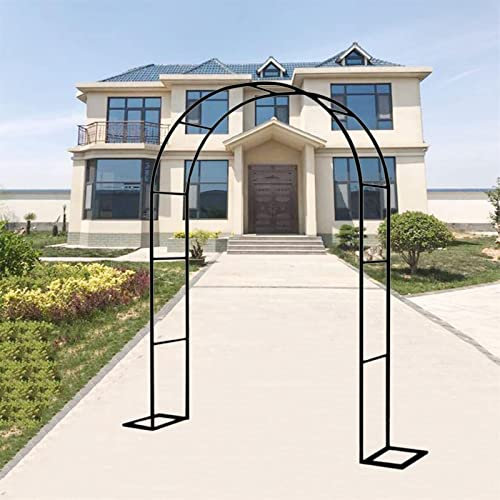 QGBOXDSV Rosenbogen, Garten-Torbogen Aus Metall, Pergola Rankhilfe Verzinkt Rost, Laubengang Rankgestell Mit Sockel Für Verschiedene Kletterpflanzen, Einfache Montage, 6 Größen,200x220x40CM