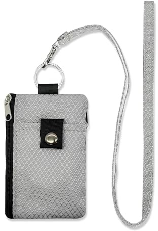 AdiStylinno Geldbörse für Herren und Damen, Geldbeutel mit RFID Schutz wasserdichte Portemonnaie Klein Kreditkartenetui mit 2 Zip Taschen und ID Fenster, Münzgeldbörse Ausweishülle mit Band