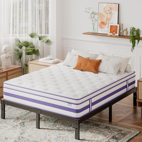 Moziel 120x200 cm Matratze, 26 cm Höhe, H3, Oeko-TEX Zertifiziert, Gel Memory Foam Hybrid, Taschenfederkern, Atmungsaktiv, Mittelfest, Druckentlastung, Tonnentaschenfederkernmatratze in Box verpackt