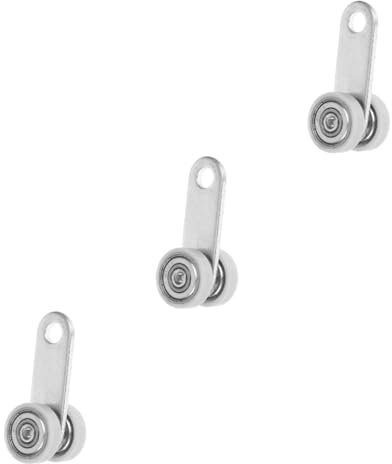 GLEAVI 3St hängendes Rad Montage des Strebenkanalwagens Schiebetürrolle Trolley-Baugruppe 2 Rad doppelrollen flaschenzug Trolley mit Rädern 2-Rad-Trolley-Baugruppe Rollwagen Stahl