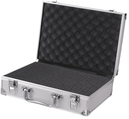 ＡＷＨＡＯ Estuche de Transporte Caja de Transporte Impermeable Maletín de Mano Equipos Instrumento Portátil Caja de Almacenamiento de Aluminio Caja de Herramien, Plata